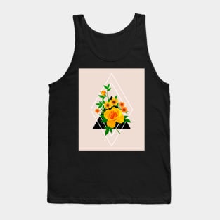 Aesthetic geometric floral Tank Top